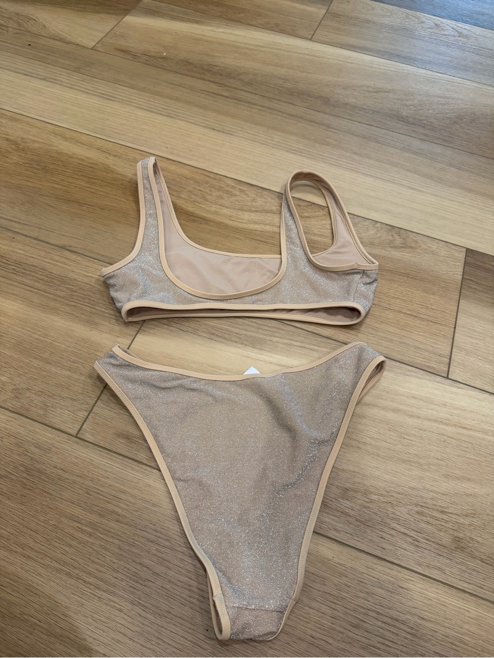 Aerie Shimmery Nude Two-Piece Bikini Set - Picture 4 of 4